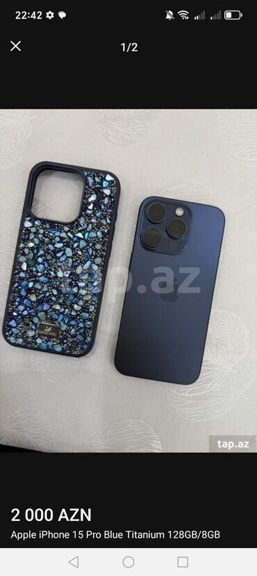 2 əl telefonlar: IPhone 15 Pro, 128 GB