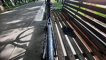Городские велосипеды: Городской велосипед с прямой посадкой и фикс-стайл трансмиссией вилка — 1