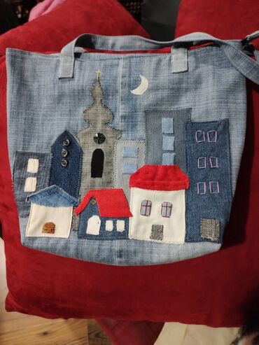 Torbe: Torba za rame, Handmade, Materijal: Platno — 10