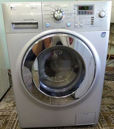 корейская стиральная машина: Кир жуучу машина LG, Автомат, 9 кг чейин, Толук өлчөм