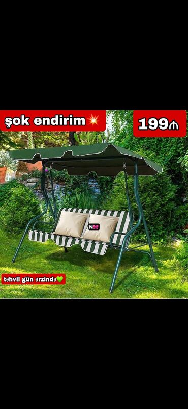 mebel islenmis: Satılır:*Birbaşa anbardan yelləncək* Qeyd:Yenidir,fabrik