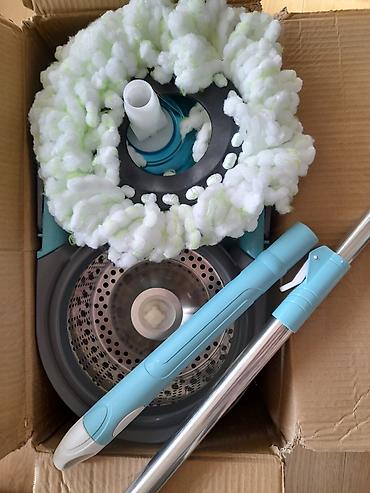 швабра для стекол: Швабра с ведром-центрифугой (spin-mop) для легкой и быстрой уборки — 1