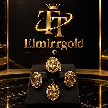 Elmirrgold zərgərlik dəsti - Material: qızılı rəngli metal ərintisi