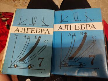 тест алгебра 7 класс кыргызча жооптору менен: Книги алгебра для 7 класса,язык Кыргызский состояние у левой книги не