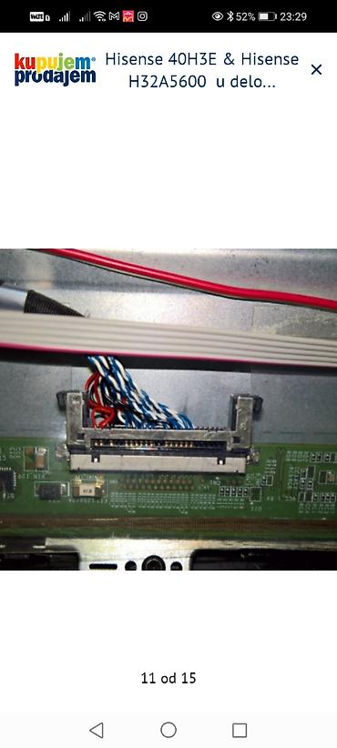 Matične ploče: Hisense televizori – delovi 1) Hisense 40H3E – delovi: - Main board — 9