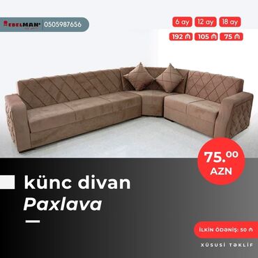 Divanlar: Künc divan, Yeni, Açılan, Bazalı, Parça, Şəhərdaxili pulsuz çatdırılma — 20