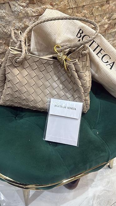Çantalar: Bottega Veneta toxuma dizaynlı çanta - Rəng: bej/şampan tonları - — 2