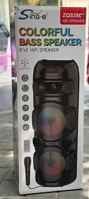 Singe-e ZQS2801 HiFi Speaker – Colorful Bass Speaker - 8"x2 ikili