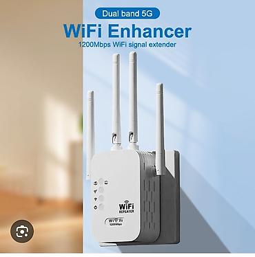 wifi anten: 2026 Yeni 6‑antenalı Wi‑Fi Gücləndirici (WiFi Repeater) - İki zolaqlı — 1