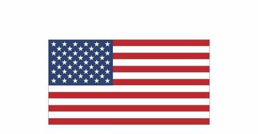 Велозапчасти: Наклейка на авто "флаг США" - размер стикера 5 см х 2,5 см - комплект