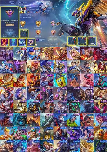 at qiz sekilleri: Mobile Legends oyun hesabı təqdim olunur. Şəkildə görünən profil üzrə — 1