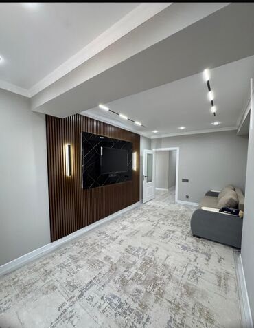 ош квартиралар: 2 комнаты, 63 м², Элитка, 9 этаж, Евроремонт