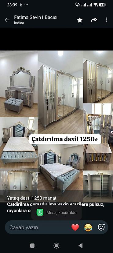 Yataq desti 1250 manat *Catdirilma quraşdırılma yaxin erazilere