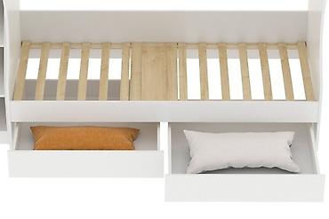 bunk bed: Двухъярусная детская кровать, Новый, ЛДСП, цвет - Белый — 6