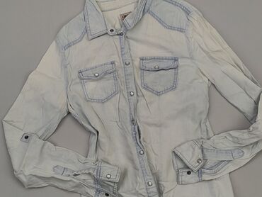 only jeans royal: Koszula 13 lat, stan - Dobry, wzór - Jednolity kolor, kolor - Błękitny