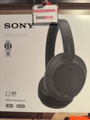 Mikrofonlar: Yeni Simsiz (Bluetooth) Qulaqcıqlar, Sony, rəng - Qara
