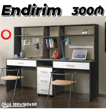 стелла мебель: *İkinəfərlik yazı masası / iş masası _ 300AZN💥* ✔️Rəng seçimi var