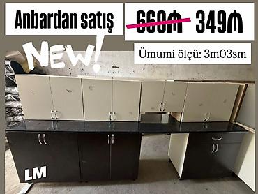 Sifarişlə mebel: *Mətbəx mebellərinin sifarişlə hazırlanması✔️* Ölçü : 3metr03sm☑️ — 1