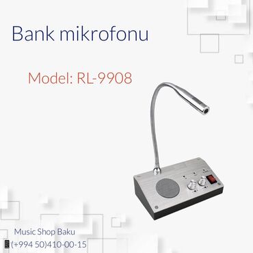 telefon mikrofonları: Bank mikrofonu Model: RL-9908 🚚Çatdırılma xidməti mövcuddur