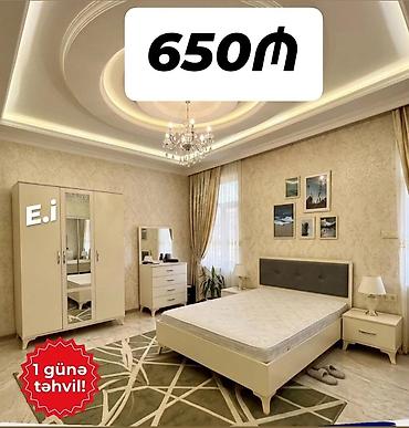 Yataq otağı mebel dəsti Tərkibi: - Çarpayı (başlıqla) - 2 ədəd tumba
