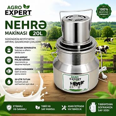 sud seperatoru: Məhsul: Agro Expert Nehrə Makinası – 20L Təsvir: - Südün sürətli və — 1