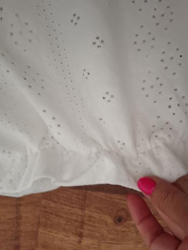 ps torba: Bela ženska bluza/top bez bretela (strapless), od laganog pamučnog — 2