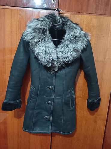 Дубленки: Дубленка, Турция, Короткая модель, С капюшоном, S — 9