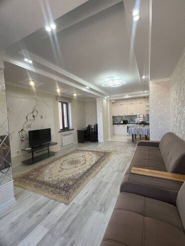 купить квартиру в строящемся доме в бишкеке: 2 комнаты, 76 м², Элитка, 8 этаж, Дизайнерский ремонт