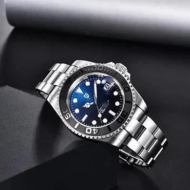 Ručni satovi: PAGANI DESIGN PD-1651 - Crno/Plava -Rolex YACHT MASTER Potpuno nov — 15