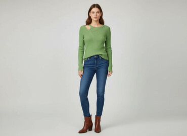 zielony sweter stradivarius: Bodyflirt, Sweter damski, rozmiar S