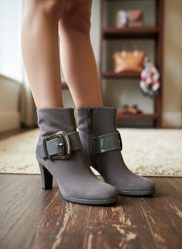 Botinka və botilyonlar: Ölçü: 37, rəng - Boz, Yeni — 1