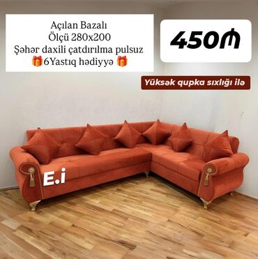 Divanlar: Künc divan, Açılan, Bazalı, Şəhərdaxili pulsuz çatdırılma