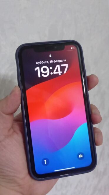 телефоы: IPhone Xr, Колдонулган, 128 ГБ, Көгүлтүр, Коргоочу айнек, Каптама, 78 %