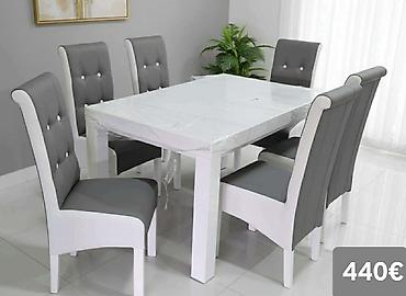 Stilske garniture: Trpezarijski setovi – više modela - Set 1 (prikaz 1 i 4) – 640€: - — 40