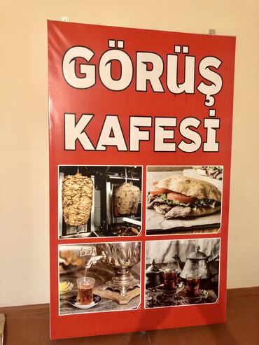 işlənmiş restoran avadanlıqları: Kafe reklam baneri 
Gorus kafesi 
Olcu 2x1