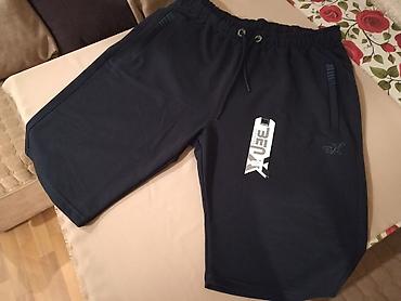 zeleni tech fleece: Kvalitetne muske pamucne bermude Benx u velikom broju 7XL — 1