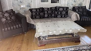 ofis stollari: Qonaq otağı dəsti – divan, 2 kreslo və iri orta stol - Komplekt: 1 — 2