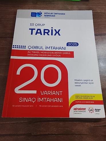 Tarix Qəbul İmtahanı 2025” (III qrup) sınaq toplusu 20 sınaq