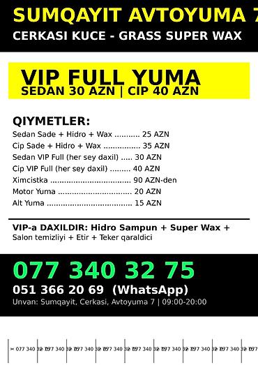 avto diagnostika: SUMQAYITDA VIP PARILTI – GRASS SUPER WAX ilə peşəkar avtoyuma — 6