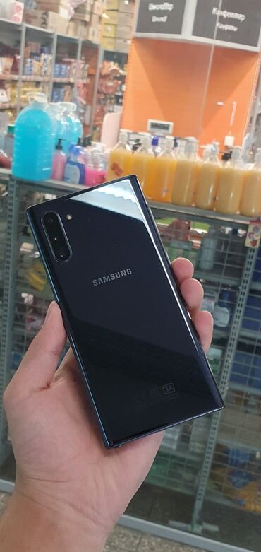 samsung a5: Samsung Note 10, Колдонулган, 256 ГБ, түсү - Кара, 2 SIM