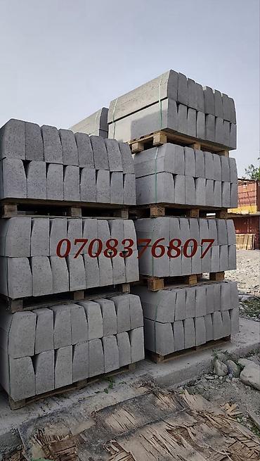 Тротуарные бордюры: Тротуарный бордюр, Бетонный, Овальный, 1000 — 9