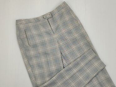 Spodnie: Spodnie S (EU 36), stan - Bardzo dobry, wzór - Kratka, kolor - Szary