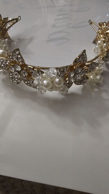 Аксессуары для волос: Аксессуар для волос, Диадема, Женские, Материал: Стразы — 7