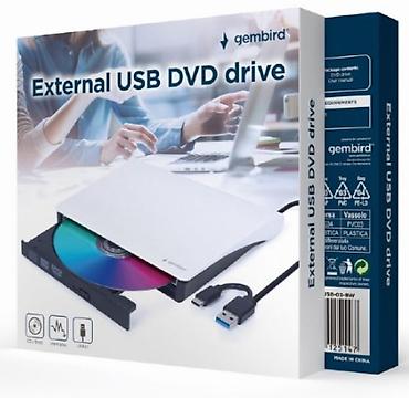 delimano mesoreznica: Eksterni CD / DVD citac / rezac DVD-USB-031 Gembird, USB 3.1, USB Type — 2