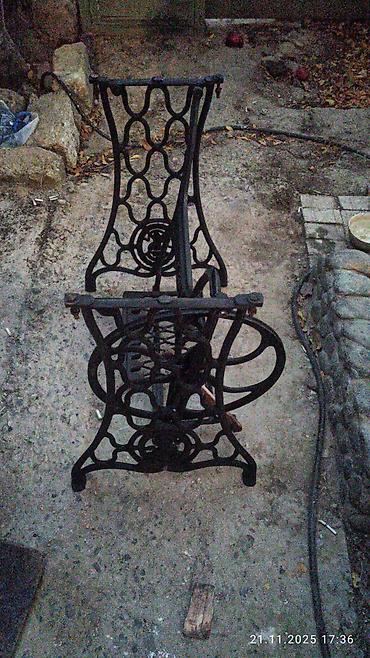 antik samdan: Məhsul: Singer pedal mexanizmi və dəmir altlıq (tikiş maşını üçün) — 5