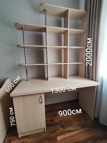 б у парты: Компьютерный стол, Б/у, С полками — 2