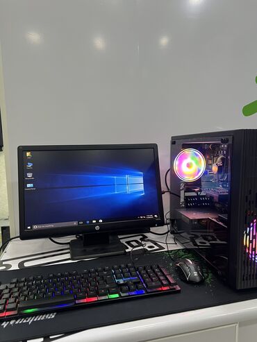 klaviatura satışı: Gaming Case Monitor 20inc 60Hz RGB Case +2 Işiqli fan Prosessor