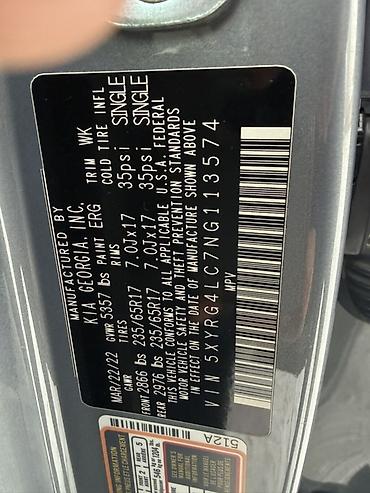 Kia: Kia Sorento: 2022 г., 2.5 л, Бензин, Кроссовер — 11