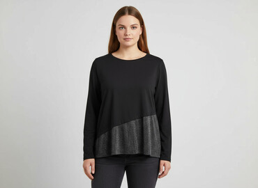 eleganckie bluzki damskie plus size: Bluzka damska, rozmiar 2XL