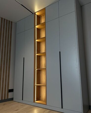 Шкафы для одежды: Мебель на заказ, Элегантный гардероб в современном стиле, выполненный — 8